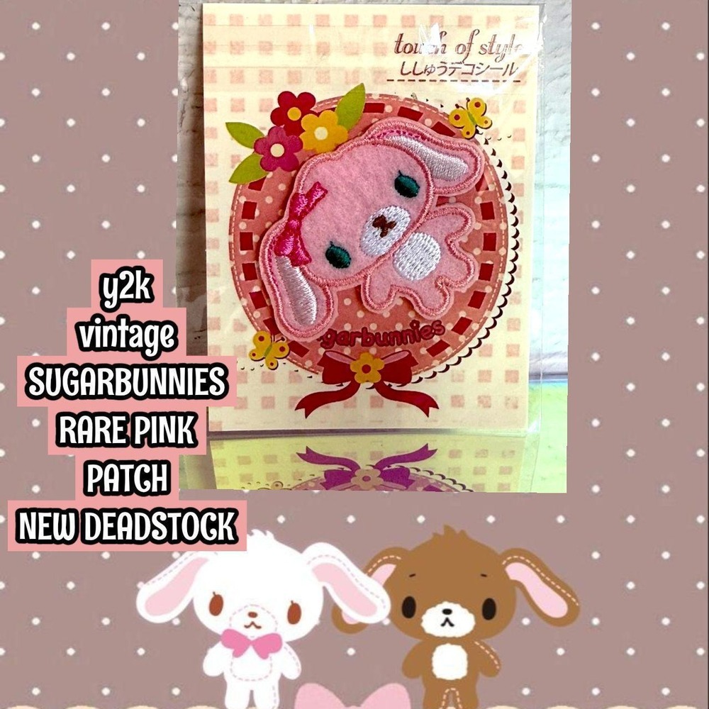 Vintage Sanrio Sugarbunnies Touch of Style Embroidered Sticker Patch dead stock